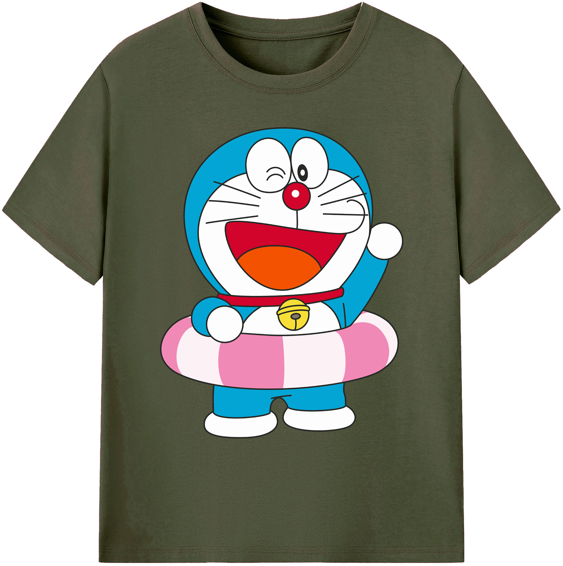 （画像用） ドラえもん Doraemon 綿100％ メンズ半袖Tシャツ｜肌触りやわらか＆通気性